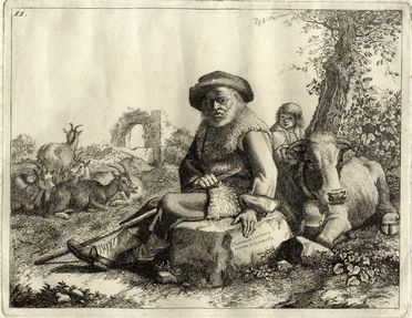  Francesco Londonio  (Milano, 1723 - 1783) : Tre scene campestri.  - Auction Books, Prints and Drawings - Libreria Antiquaria Gonnelli - Casa d'Aste - Gonnelli Casa d'Aste
