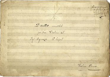  Pleyel Ignaz : Duetto concertato / per due violini.  - Asta Libri, Grafica - Libreria Antiquaria Gonnelli - Casa d'Aste - Gonnelli Casa d'Aste