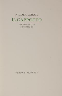  Gogol Nikolaj Vasilevic : The Overcoat. From the Tales of Petersburg. Bodoni, Mardersteig, Letteratura straniera, Collezionismo e Bibiografia, Collezionismo e Bibiografia, Letteratura  Pietro Annigoni  (Milano, 1910 - Firenze, 1988)  - Auction BOOKS, MANUSCRIPTS AND AUTOGRAPHS - Libreria Antiquaria Gonnelli - Casa d'Aste - Gonnelli Casa d'Aste