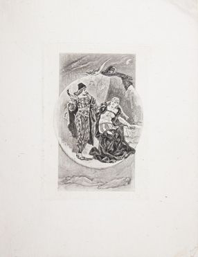  Flicien Rops  (Namur, 1833 - Essonnes, 1898) : Le roman d'une nuit.  - Asta Stampe, Disegni e Dipinti dal XVI al XX secolo - Libreria Antiquaria Gonnelli - Casa d'Aste - Gonnelli Casa d'Aste