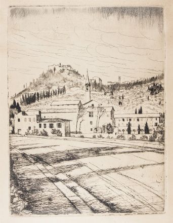  Francesco Chiappelli  (Pistoia, 1890 - Firenze, 1947) : Due vedute di Firenze.  - Auction Prints, Drawings and Paintings from 16th until 20th centuries - Libreria Antiquaria Gonnelli - Casa d'Aste - Gonnelli Casa d'Aste