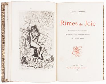  Hannon Thodore : Rimes de Joie.  Flicien Rops  (Namur, 1833 - Essonnes, 1898), Alfred Tennyson  - Asta Libri, Manoscritti e Autografi - Libreria Antiquaria Gonnelli - Casa d'Aste - Gonnelli Casa d'Aste