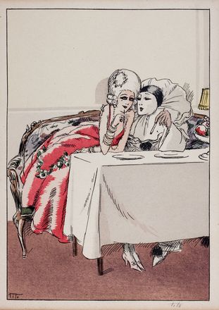  Tito  (Attivo in Francia, 1920 - 1930) : Lotto composto di 2 pochoir.  - Auction Books & Graphics. Part I: Prints, Drawings & Paintings - Libreria Antiquaria Gonnelli - Casa d'Aste - Gonnelli Casa d'Aste