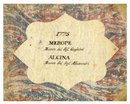  Guglielmi Pietro Alessandro : 'Merope' / Musica del Sig.r Guglielmi.	  - Asta Libri & Grafica - Libreria Antiquaria Gonnelli - Casa d'Aste - Gonnelli Casa d'Aste