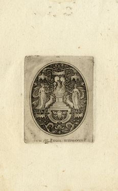 Etienne Delaune  (Orlans, 1519 - Paris, 1583) : Lotto di due tavole da una serie di grottesche in ovale.  - Auction Books & Graphics - Libreria Antiquaria Gonnelli - Casa d'Aste - Gonnelli Casa d'Aste