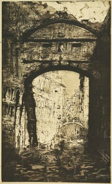  Ubaldo Magnavacca  (Modena, 1885 - Lerici, 1957) : Ponte dei Sospiri - Venezia.  - Auction Books & Graphics - Libreria Antiquaria Gonnelli - Casa d'Aste - Gonnelli Casa d'Aste