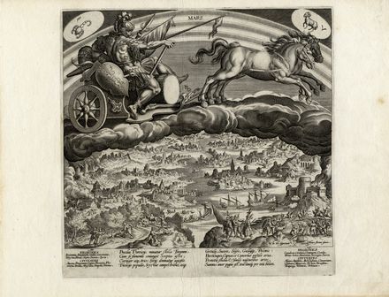  Johannes I (Jan) Sadeler  (Bruxelles,, 1550 - Venezia,, 1600) [da] : I sette pianeti.  - Asta Libri & Grafica - Libreria Antiquaria Gonnelli - Casa d'Aste - Gonnelli Casa d'Aste