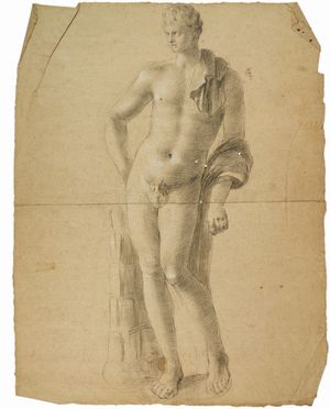  Anonimo del XVIII secolo : Studio da scultura classica (Hermes).  - Asta Libri & Grafica - Libreria Antiquaria Gonnelli - Casa d'Aste - Gonnelli Casa d'Aste