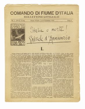 Comando dell'esercito Italiano in Fiume d'Italia, ca. 1919