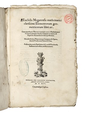  Euclides : Elementorum geometricorum libri XV.  - Asta Libri, autografi e manoscritti - Libreria Antiquaria Gonnelli - Casa d'Aste - Gonnelli Casa d'Aste