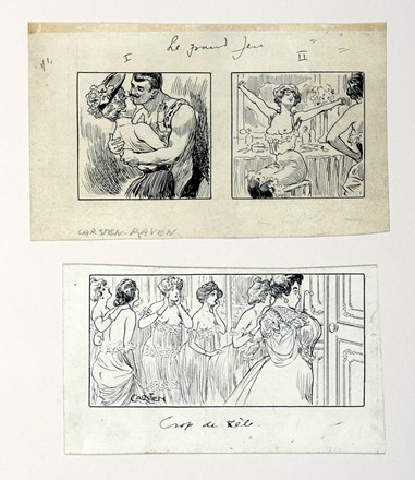  Autori vari : Lotto composto di 13 disegni francesi.  Achille Deveria  (Parigi, 1800 - 1857), Henry Gerbault  (Parigi, 1863 - Roscoff, 1930), Eugne Carrire  (Gourney-Sur-Marne, 1849 - Parigi, 1906), Sigismond Ferdinand Bach  (Stoccarda, 1859 - Compigne, 1952)  - Asta Arte Moderna e Contemporanea [ASTA A TEMPO - PARTE II] - Libreria Antiquaria Gonnelli - Casa d'Aste - Gonnelli Casa d'Aste