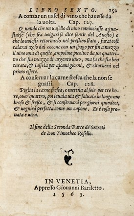 Lotto composto di 4 opere di medicina del XVI secolo.  Leonardo Fioravanti, Timoteo Rossello  - Asta Libri a stampa dal XVI al XX secolo [ASTA A TEMPO - PARTE II] - Libreria Antiquaria Gonnelli - Casa d'Aste - Gonnelli Casa d'Aste