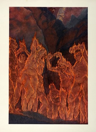  Amos Nattini  (Genova, 1892 - Parma, 1985) : Lotto composto di 4 illustrazioni per la Divina Commedia (Inferno).  - Asta Arte Moderna e Contemporanea [ASTA A TEMPO - PARTE II] - Libreria Antiquaria Gonnelli - Casa d'Aste - Gonnelli Casa d'Aste