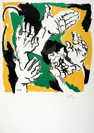  Renato Guttuso  (Bagheria, 1911 - Roma, 1987) : Lotto composto di 1 incisione ed 1 poster.  - Asta Arte Moderna e Contemporanea [ASTA A TEMPO - PARTE II] - Libreria Antiquaria Gonnelli - Casa d'Aste - Gonnelli Casa d'Aste