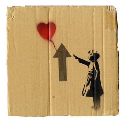 Banksy (Bristol, 1974) : Girl With Balloon (Stay With Sirya). - Asta ...