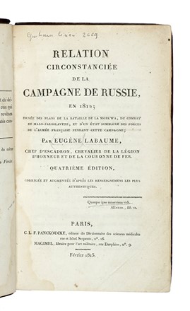 Lotto composto di 8 opere di storia del XIX secolo.  Eugne Labaume, Johann Caspar Lavater  - Asta Libri a stampa dal XVI al XX secolo [ASTA A TEMPO - PARTE II] - Libreria Antiquaria Gonnelli - Casa d'Aste - Gonnelli Casa d'Aste