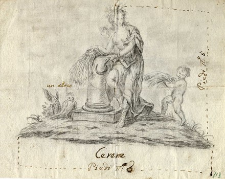Tre disegni con divinit mitologiche.  - Auction Ancient Art [I Part] - Libreria Antiquaria Gonnelli - Casa d'Aste - Gonnelli Casa d'Aste