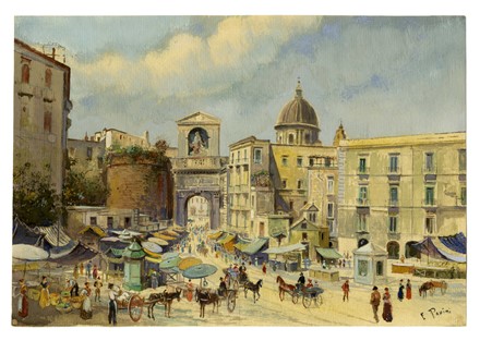  Emilio Papini  (Firenze, 1870 - 1950) : Porta Capuana.  - Asta Arte Antica, Moderna e Contemporanea [Parte II] - Libreria Antiquaria Gonnelli - Casa d'Aste - Gonnelli Casa d'Aste