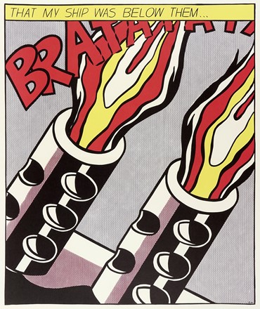  Roy Lichtenstein  (New York, 1923 - 1997) : As I opened the fire (Trittico).  - Auction Modern and Contemporary Art [II Part ] - Libreria Antiquaria Gonnelli - Casa d'Aste - Gonnelli Casa d'Aste