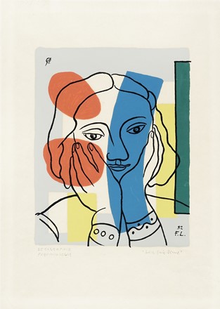  Fernand Lger  (Argentan, 1881 - Gif-sur-Yvette, 1955) : Tl Raie Bleue.  - Auction Modern and Contemporary Art [II Part ] - Libreria Antiquaria Gonnelli - Casa d'Aste - Gonnelli Casa d'Aste