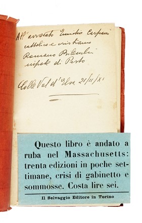  Bilenchi Romano : Vita di Pisto. Letteratura italiana, Autografato, Letteratura,  [..]