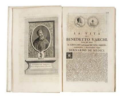  Varchi Benedetto : Istoria delle guerre della republica fiorentina, successe nel tempo, che la casa de Medici s'impadron del governo: scritta da Benedetto Varchi [...] colla vita dell'istesso, et un discorso,  apologia di Lorenzo de Medici ...  - Asta Libri, autografi e manoscritti - Libreria Antiquaria Gonnelli - Casa d'Aste - Gonnelli Casa d'Aste