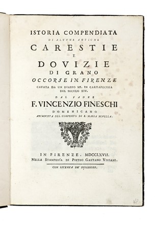  Rondinelli Francesco : Relazione del contagio stato in Firenze. L'anno 1630, e 1633, coll'aggiunta del catalogo di tutte le pestilenze piu celebri, che sono state nel mondo...  Domenico Lenzi  - Asta Libri, autografi e manoscritti - Libreria Antiquaria Gonnelli - Casa d'Aste - Gonnelli Casa d'Aste