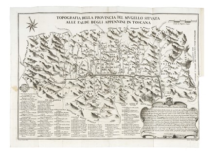  Brocchi Giuseppe Maria : Descrizione della provincia del Mugello con la carta geografica del medesimo...  Lino Chini  - Asta Libri, autografi e manoscritti - Libreria Antiquaria Gonnelli - Casa d'Aste - Gonnelli Casa d'Aste