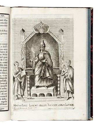  Fiorentini Francesco Maria : Memorie di Matilda la Gran Contessa propugnacolo della chiesa con le particolari notitie della sua vita e con l'antica serie degli antenati...  Cesare Zambelini, Giulio Dal Pozzo  - Asta Libri, autografi e manoscritti - Libreria Antiquaria Gonnelli - Casa d'Aste - Gonnelli Casa d'Aste