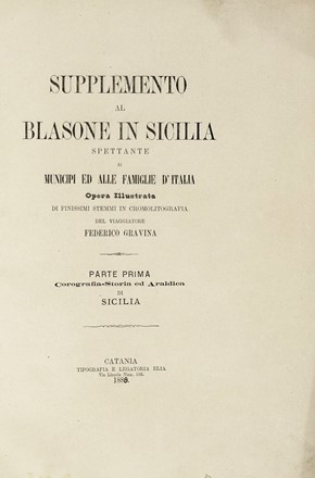  Palizzolo Gravina Vincenzo : Il blasone in Sicilia. Araldica  - Auction Books, autographs and manuscripts - Libreria Antiquaria Gonnelli - Casa d'Aste - Gonnelli Casa d'Aste