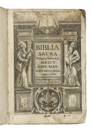 Biblia sacra vulgatae editionis Sixti V... Religione, Bibbia, Figurato  - Auction Books, autographs and manuscripts - Libreria Antiquaria Gonnelli - Casa d'Aste - Gonnelli Casa d'Aste
