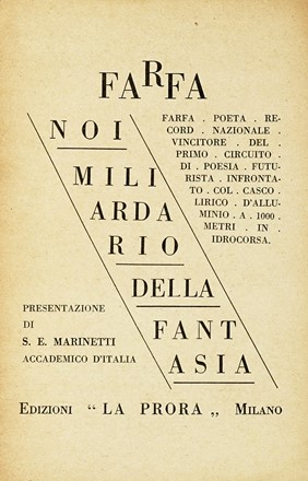  Farfa (pseud. di Vittorio Tommasini) : Noi miliardario della fantasia [...] presentazione  [..]