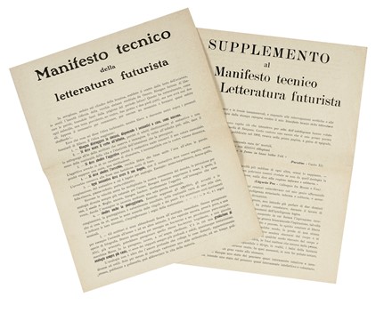  Marinetti Filippo Tommaso : Manifesto tecnico della letteratura futurista.  - Asta Libri, autografi e manoscritti - Libreria Antiquaria Gonnelli - Casa d'Aste - Gonnelli Casa d'Aste