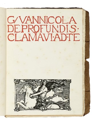  Vannicola Giuseppe : De profundis clamavi ad te.  Giovanni Costetti  (Reggio Emilia, 1874 - Settignano, 1949)  - Asta Libri, autografi e manoscritti - Libreria Antiquaria Gonnelli - Casa d'Aste - Gonnelli Casa d'Aste