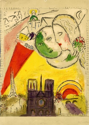  Marc Chagall  (Vitebsk, 1887 - St. Paul de  Vence, 1985) : Lotto composto di 9 incisioni.  Joan Mir  (Montroig, 1893 - Palma di Majorca, 1983)  - Asta Arte Antica, Orientale, Moderna e Contemporanea [parte II] - Libreria Antiquaria Gonnelli - Casa d'Aste - Gonnelli Casa d'Aste