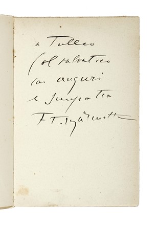  Marinetti Filippo Tommaso : L'aeropoema del golfo della Spezia. Futurismo, Arte  [..]