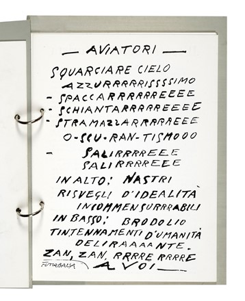  Marinetti Filippo Tommaso : [Il teatro aereo futurista. Il teatro futurista Aereoradiotelevisivo].  [..]