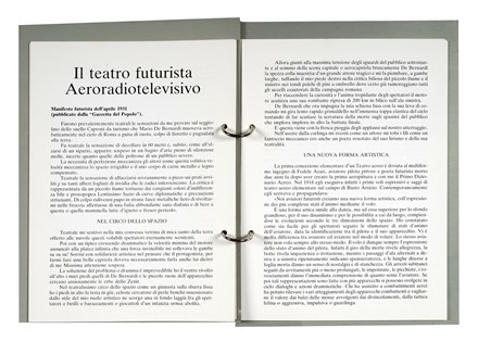  Marinetti Filippo Tommaso : [Il teatro aereo futurista. Il teatro futurista Aereoradiotelevisivo].  - Asta Libri, autografi e manoscritti - Libreria Antiquaria Gonnelli - Casa d'Aste - Gonnelli Casa d'Aste