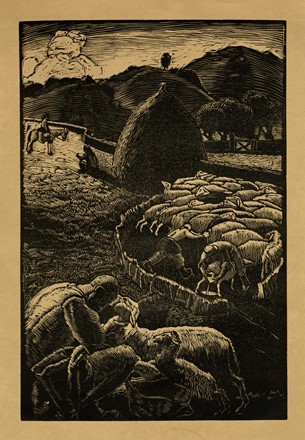  Mario Delitala  (Orani, 1887 - Sassari, 1990) : Lotto composto di 2 incisioni pastorali.  [..]