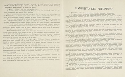  Marinetti Filippo Tommaso : Fondazione e manifesto del Futurismo. (Pubblicato dal  [..]