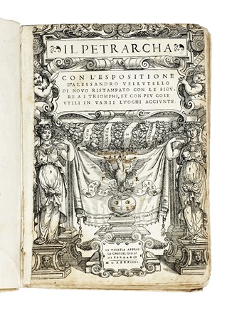  Petrarca Francesco : Il Petrarcha con l'espositione d'Alessandro Vellutello...  [..]