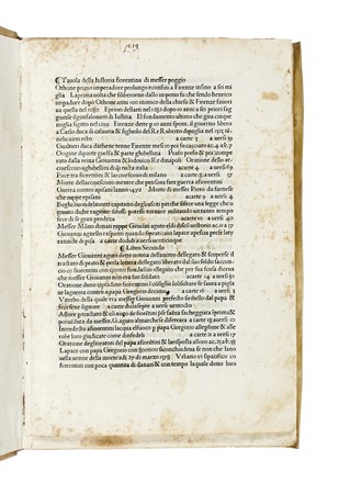  Bracciolini Poggio : (Historia Florentina). Incunabolo, Storia locale, Collezionismo  [..]