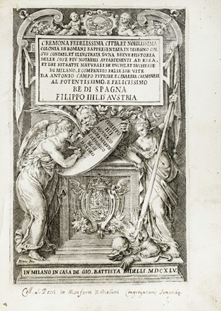  Campo Antonio : Cremona fedelissima citta et nobilissima colonia de Romani rappresentata in disegno col suo contato.  - Asta Libri, autografi e manoscritti - Libreria Antiquaria Gonnelli - Casa d'Aste - Gonnelli Casa d'Aste