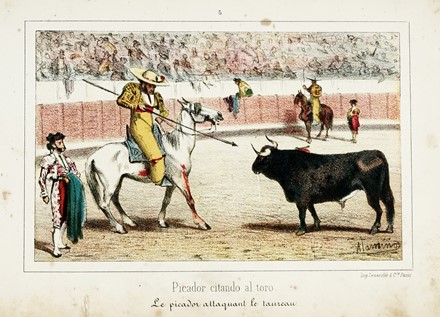 Corridas de Toros. Dibujado del natural por J. Alaminos en vista de las fotografias de J. Laurent.  - Asta Libri, autografi e manoscritti - Libreria Antiquaria Gonnelli - Casa d'Aste - Gonnelli Casa d'Aste