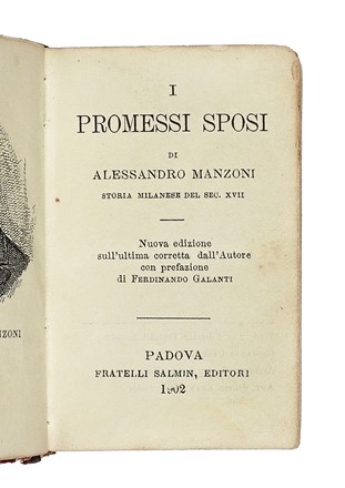  Manzoni Alessandro : I Promessi Sposi.  - Auction Books, autographs and manuscripts  [..]