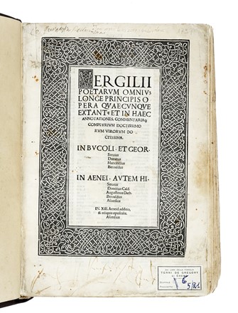  Vergilius Maro Publius : Opera quaecunque extant... Incunabolo, Letteratura classica,  [..]