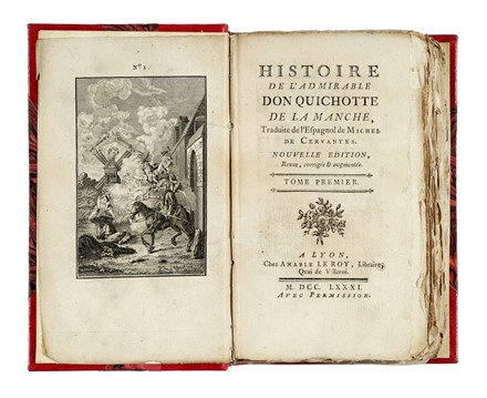  Cervantes Saavedra Miguel (de) : Histoire de l'admirable don Quichotte de la Manche [...] Tome premier (-sixieme).  - Asta Libri, autografi e manoscritti - Libreria Antiquaria Gonnelli - Casa d'Aste - Gonnelli Casa d'Aste