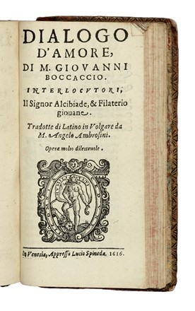  Boccaccio Giovanni : L'amorosa Fiammetta...  - Asta Libri, autografi e manoscritti - Libreria Antiquaria Gonnelli - Casa d'Aste - Gonnelli Casa d'Aste