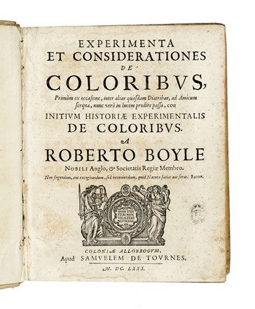  Boyle Robert : Opera varia, quorum posthac exstat catalogus... Medicina, Fisica,  [..]