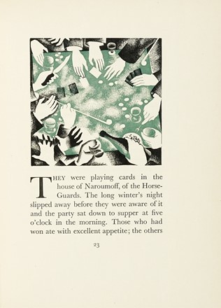  Puskin Aleksandr Sergeevic : The Queen of Spades. Libro d'Artista, Collezionismo  [..]